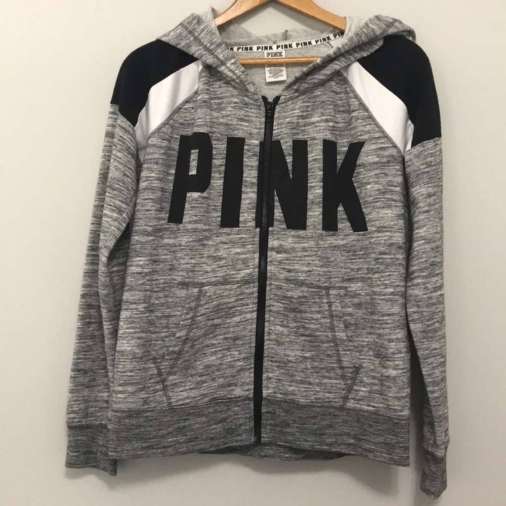 VS Pink Logo Grey Hoodie